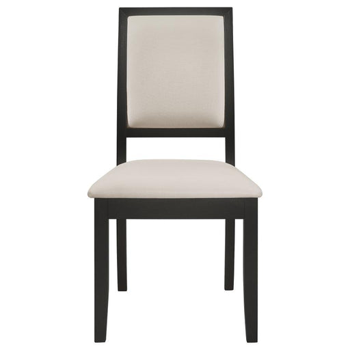 Louise - Upholstered Dining Side Chairs (Set of 2) - Black And Cream Unique Piece Furniture