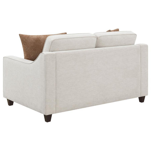 Christine - Upholstered Cushion Back Loveseat - Beige Unique Piece Furniture