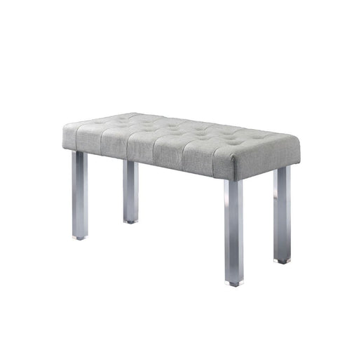 Bagley - Bench - Linen & Clear Acrylic Unique Piece Furniture