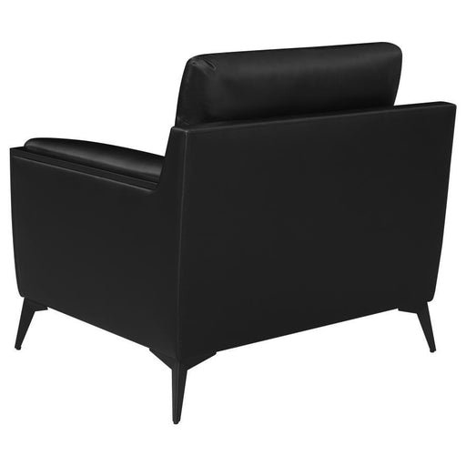 Moira - Upholstered Tufted Chair With Track Arms - Black Unique Piece Furniture