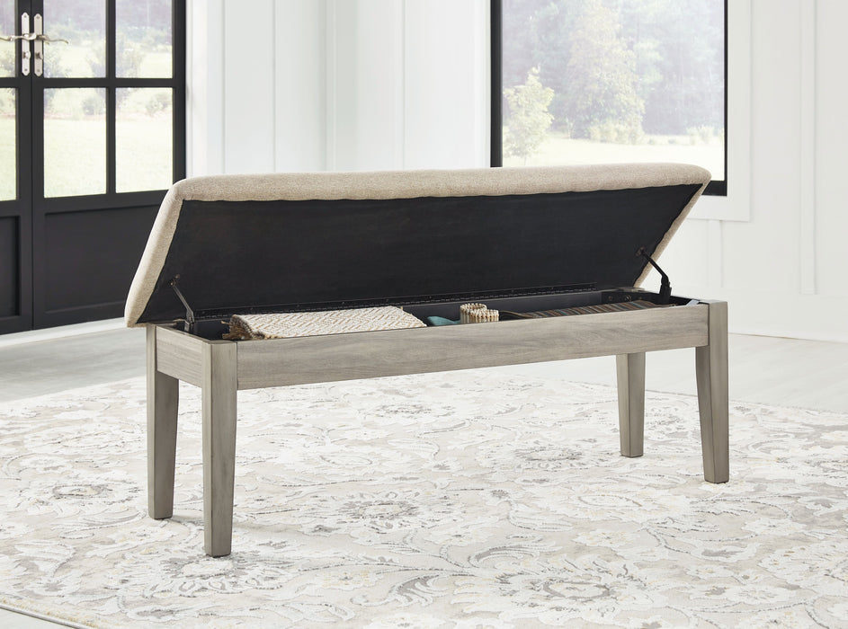 Parellen - Beige / Gray - Upholstered Storage Bench Unique Piece Furniture