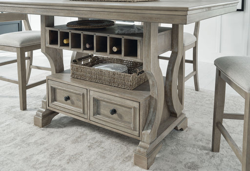 Moreshire - Bisque - Rectangular Dining Room Counter Table Unique Piece Furniture