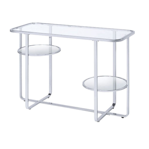 Hollo - Accent Table - Chrome & Glass Unique Piece Furniture
