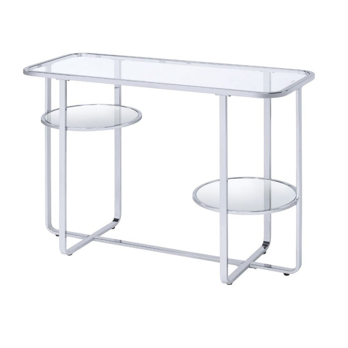 Hollo - Accent Table - Chrome & Glass Unique Piece Furniture