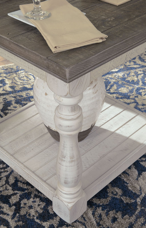 Havalance - Gray / White - Rectangular End Table Unique Piece Furniture