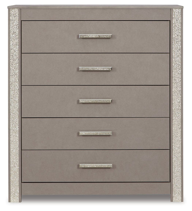 Surancha - Five Drawer Wide Chest - Gray