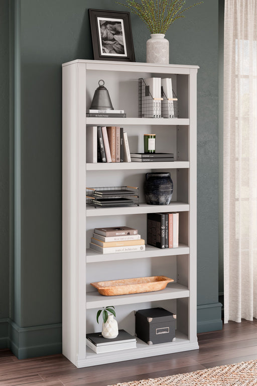Kanwyn - Whitewash - Large Bookcase Unique Piece Furniture