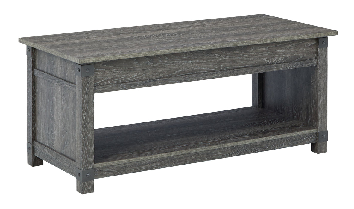 Freedan - Grayish Brown - 3 Pc. - Coffee Table, 2 End Tables Unique Piece Furniture