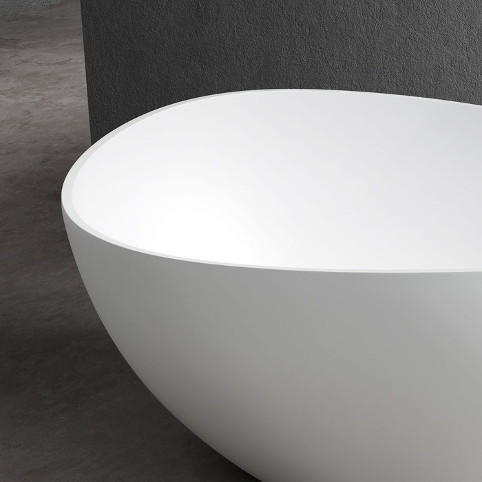 63" Solid Surface Bathtub For Bathroom - White