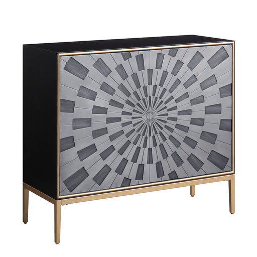 Quilla - Accent Table - Black, Gray & Brass Finish Unique Piece Furniture