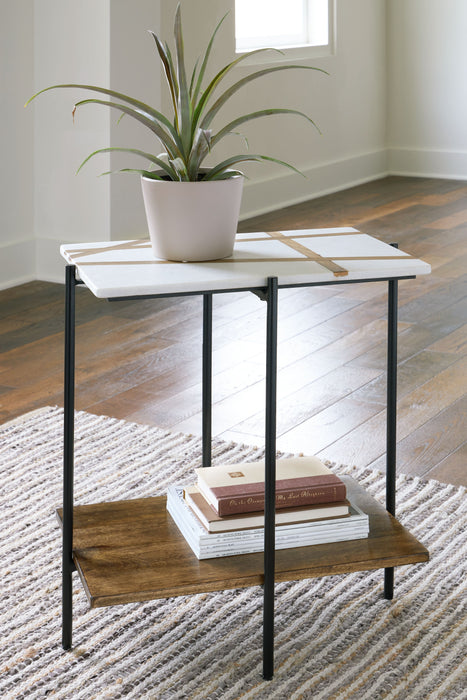 Braxmore - White / Light Brown - Accent Table Unique Piece Furniture