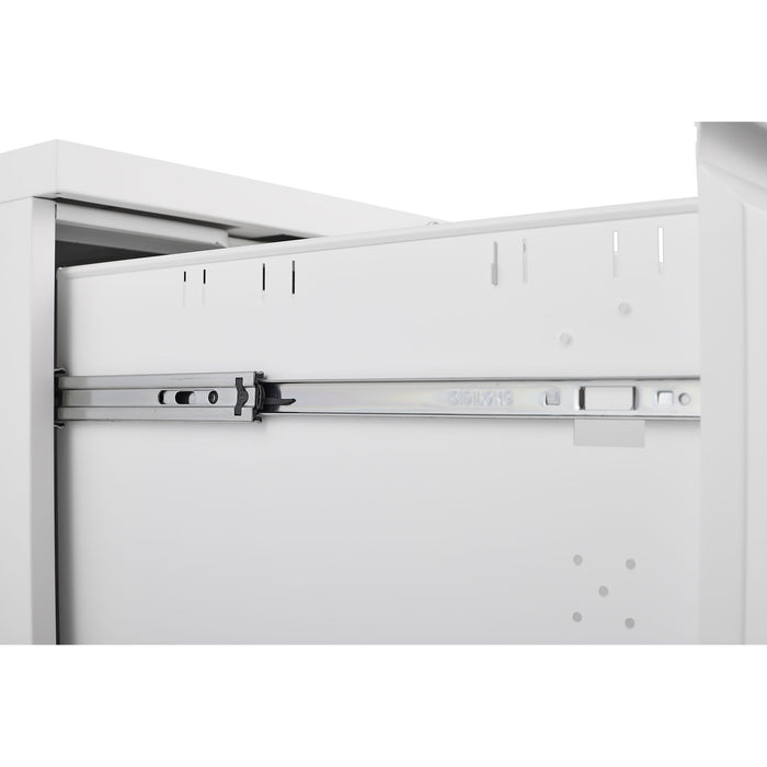 Metal 2 Drawer Mobile File Cabinet With Lock, Under Desk Office Steel Filing Cabinet, Files Storage Cabinet, Black