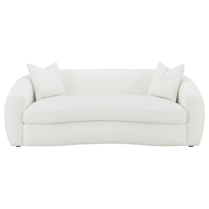 Isabella - Upholstered Tight Back Sofa - White Unique Piece Furniture
