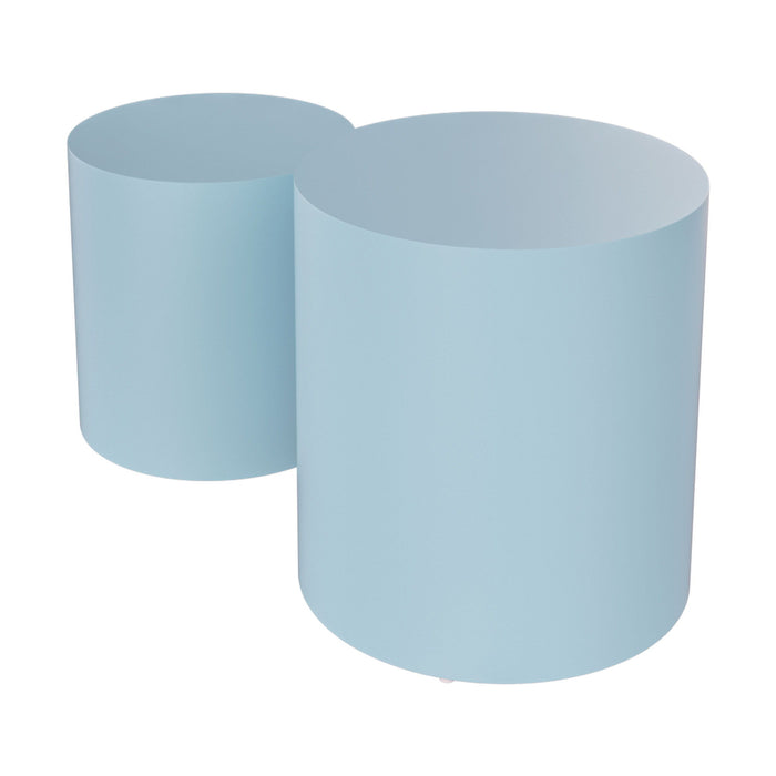 Upgrade MDF Nesting Table (Set of 2), Mutifunctional For Living Room / Small Space, No Need Assembly, Baby Blue