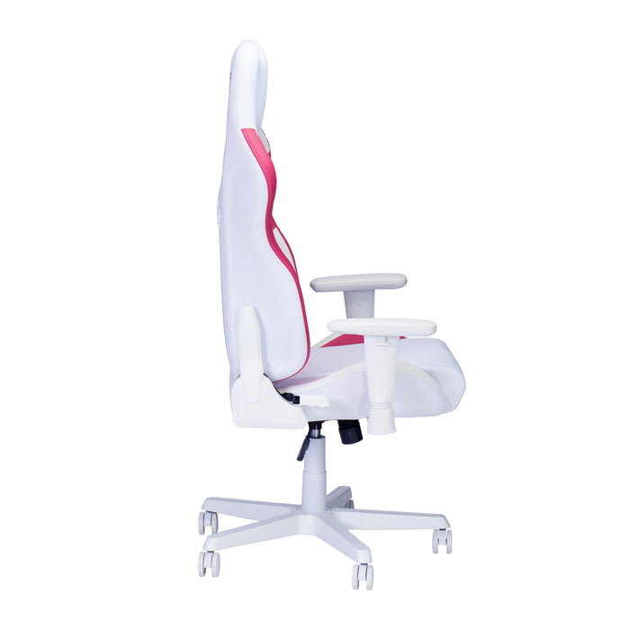 Techni Sport Echo Gaming Chair - White With Pink
