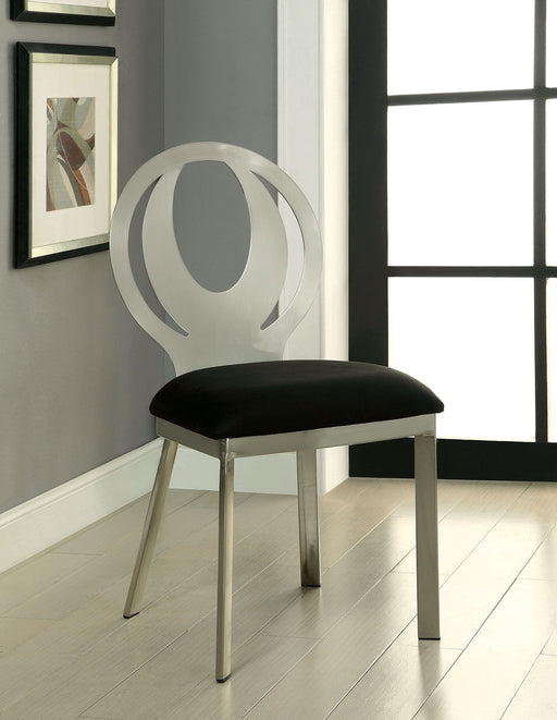 Orla - Side Chair (Set of 2) - Silver / Black Unique Piece Furniture