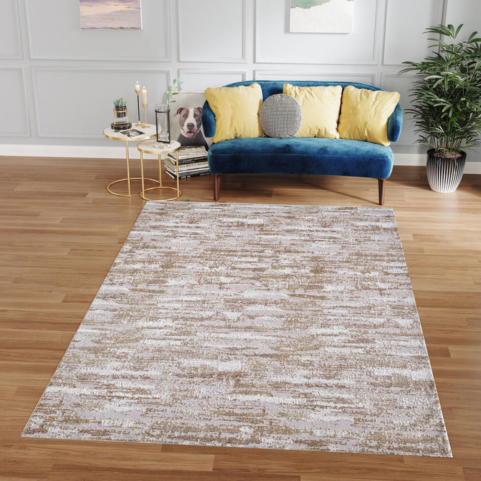 Milano Collection Shimmer Skin Woven Area Rug Beige