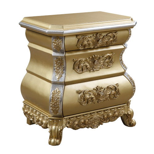 Seville - Nightstand - Gold Finish Unique Piece Furniture