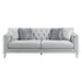 Katia - Sofa - Light Gray Linen & Weathered White Finish Unique Piece Furniture