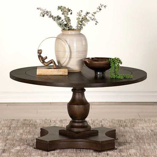 Morello - Round Coffee Table With Pedestal Base - Coffee Unique Piece Furniture