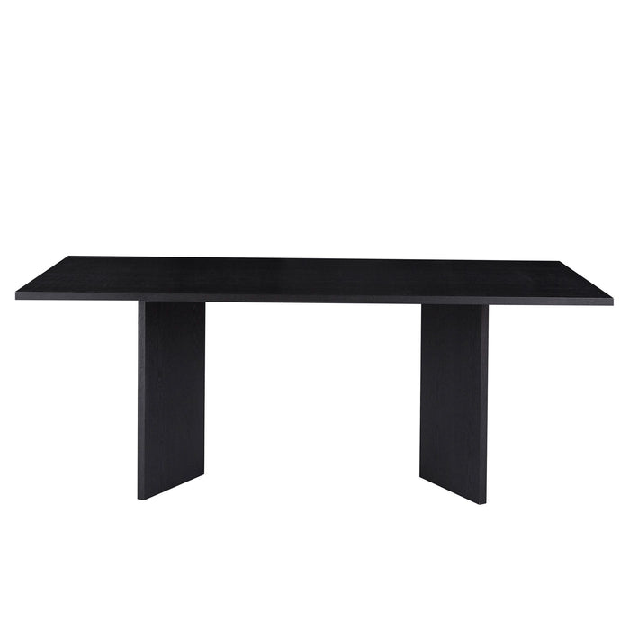 Wood Dining Table Kitchen Table Small Space Dining Table For Farmhouse Center Table, Home Furniture Kitchen Table, Modern Dining Room Table Black