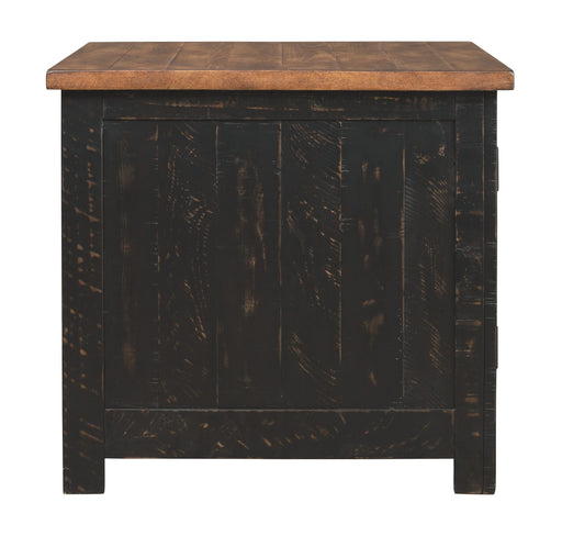 Valebeck - Black / Brown - Rectangular End Table Unique Piece Furniture