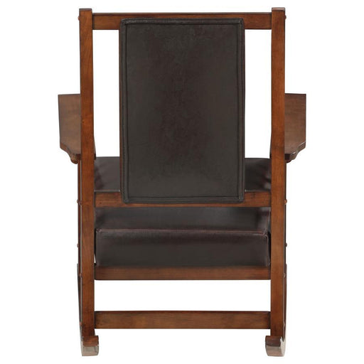 Ida - Upholstered Rocking Chair - Tobacco And Dark Brown Unique Piece Furniture