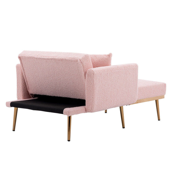 Coolmore Chaise / Lounge / Chair / Accent Chair - Pink Teddy