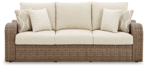 Sandy Bloom - Beige - Sofa With Cushion Unique Piece Furniture