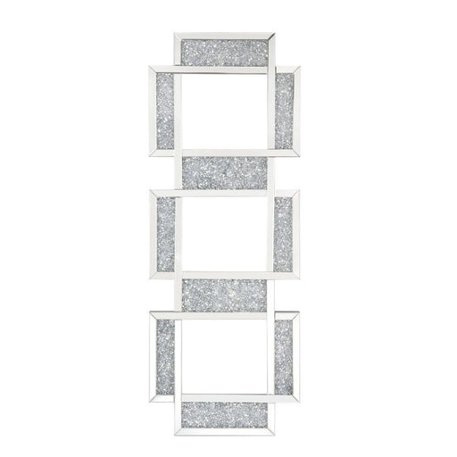 Noralie - Wall Decor - Mirrored & Faux Diamonds - 63" Unique Piece Furniture