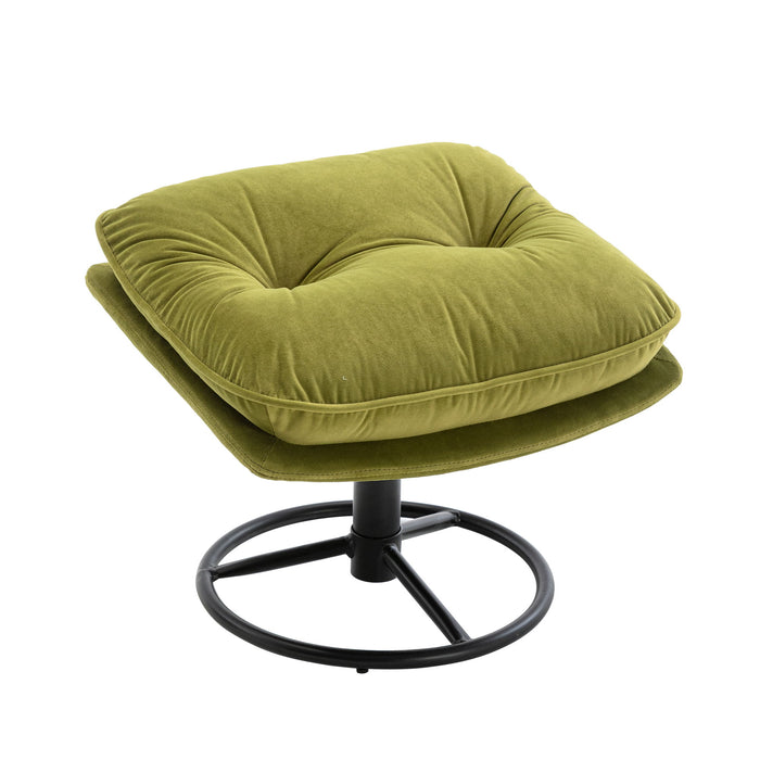 Accent Chair TV Chair Living Room Chair With Ottoman - Fruit Green