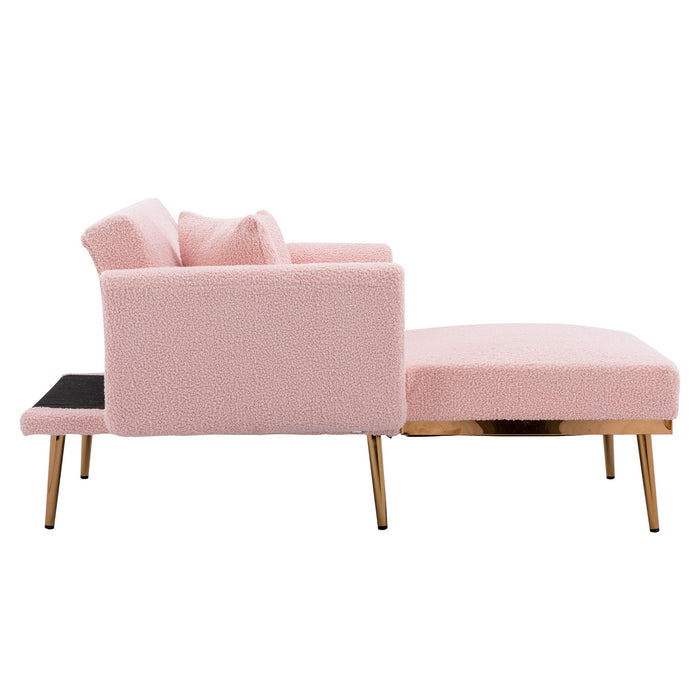 Coolmore Chaise / Lounge / Chair / Accent Chair - Pink Teddy