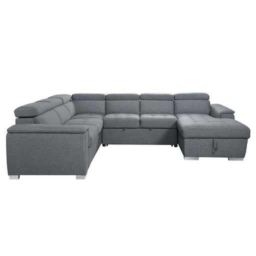 Hanley - Sectional Sofa - Gray Fabric Unique Piece Furniture
