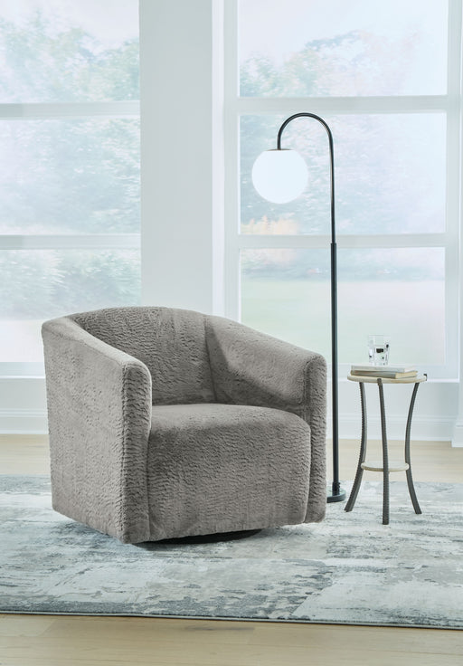 Bramner - Charcoal - Swivel Accent Chair Unique Piece Furniture