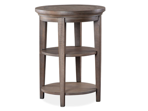 Paxton Place - Round Accent End Table - Dovetail Grey Unique Piece Furniture
