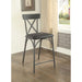 Itzel - Counter Height Chair (Set of 2) - Black PU & Sandy Gray Unique Piece Furniture