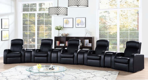 Cyrus - Home Theater Upholstered Recliner - Black Unique Piece Furniture