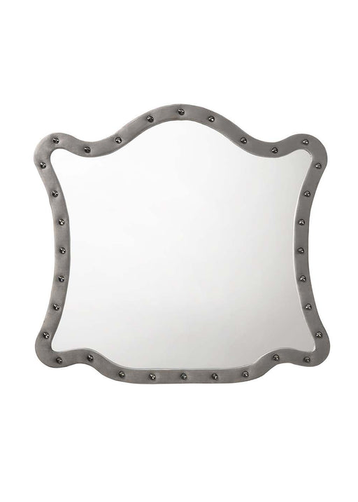 Perine - Mirror - Gray Velvet Unique Piece Furniture