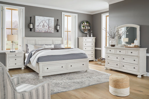 Robbinsdale - Antique White - Dresser, Mirror Unique Piece Furniture