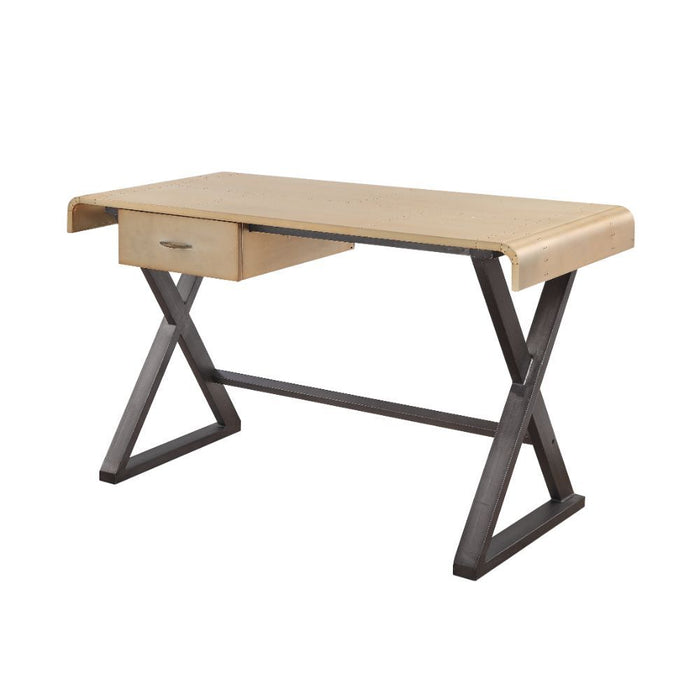 Danton - Desk - Gold Aluminum Unique Piece Furniture