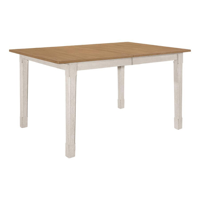 Kirby - Rectangular Dining Table With Butterfly Leaf - Natural And Rustic Off White Unique Piece Furniture