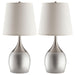Tenya - Empire Shade Table Lamps (Set of 2) - Silver And Chrome Unique Piece Furniture