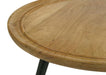 Zoe - Round Coffee Table With Trio Legs - Natural And Black Unique Piece Furniture