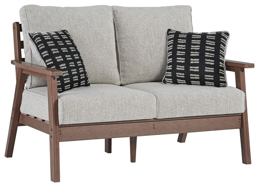 Emmeline - Brown / Beige - Loveseat W/Cushion Unique Piece Furniture