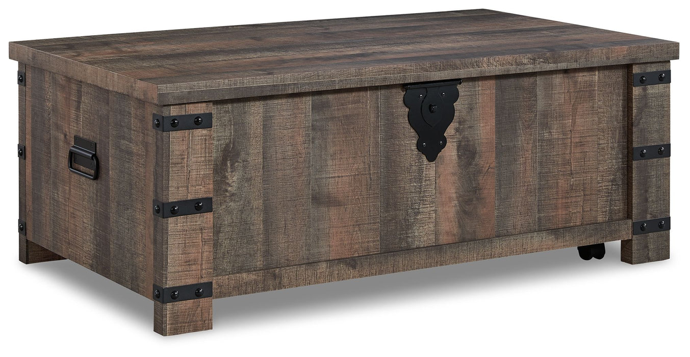 Hollum - Rustic Brown - Lift Top Cocktail Table Unique Piece Furniture
