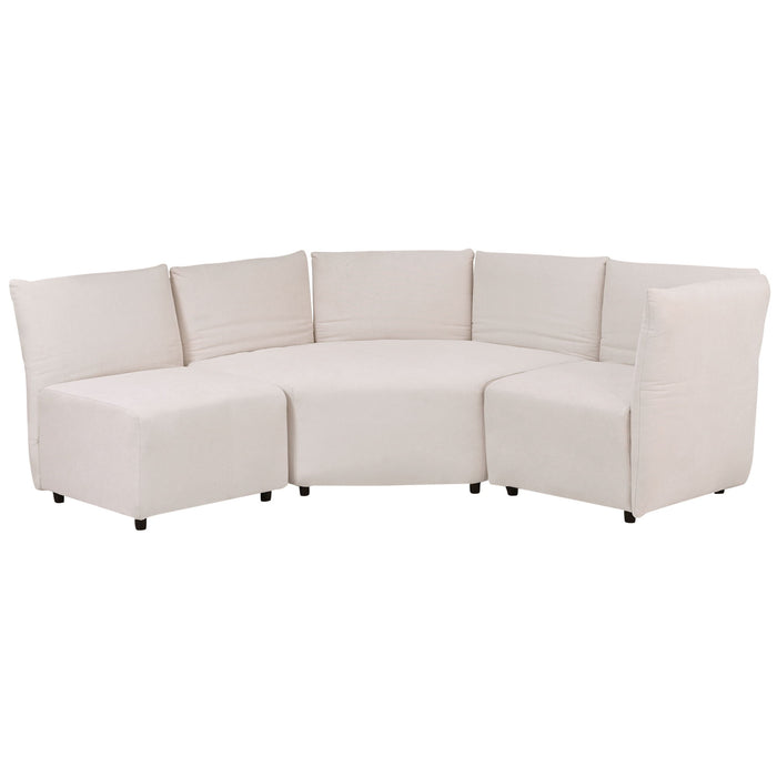 Ustyle Stylish Sofa Set With Polyester Upholstery With Adjustable Back With Free Combination