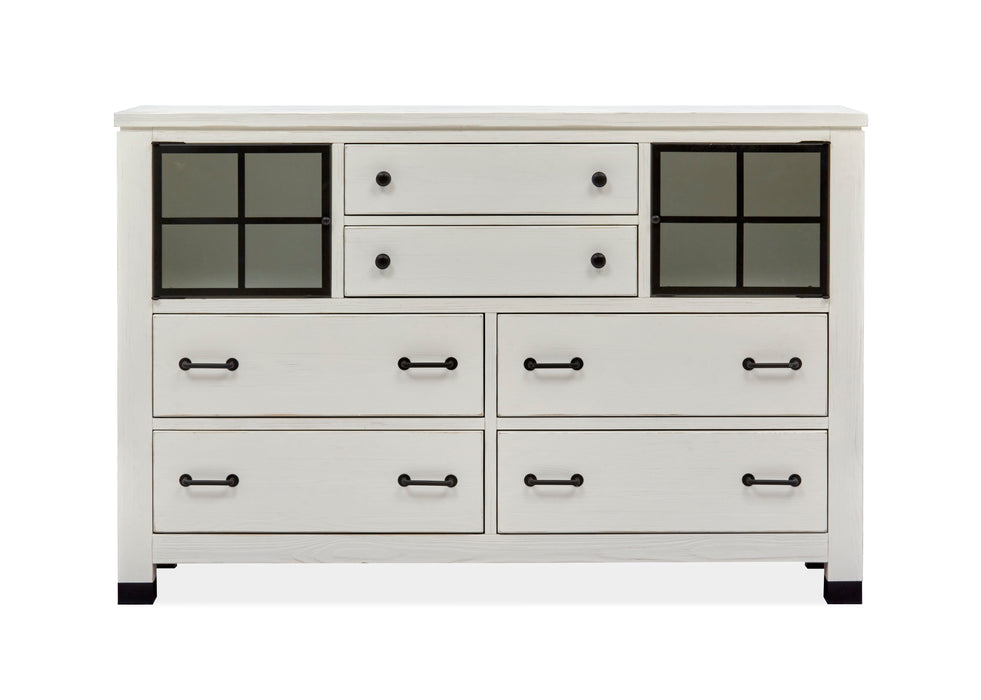 Harper Springs - Door Dresser - Silo White Unique Piece Furniture