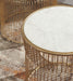 Vernway - White / Gold Finish - Accent Table Set (Set of 2) Unique Piece Furniture