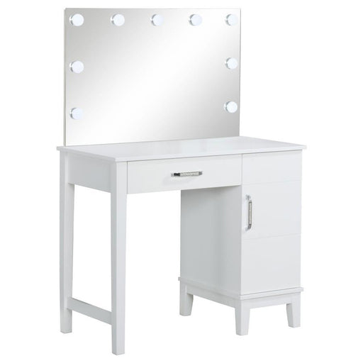 Elijah - Vanity Set With Led Lights - White And Dark Gray Unique Piece Furniture