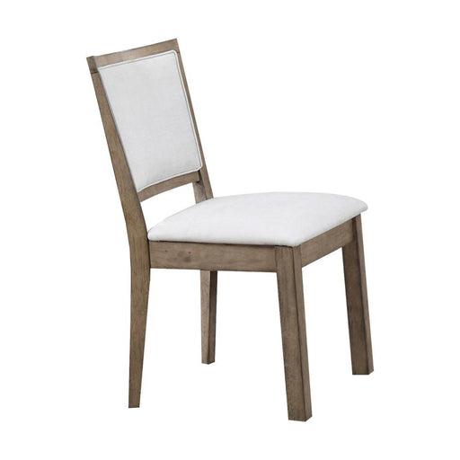Paulina - Side Chair (Set of 2) - White PU & Rustic Oak Unique Piece Furniture